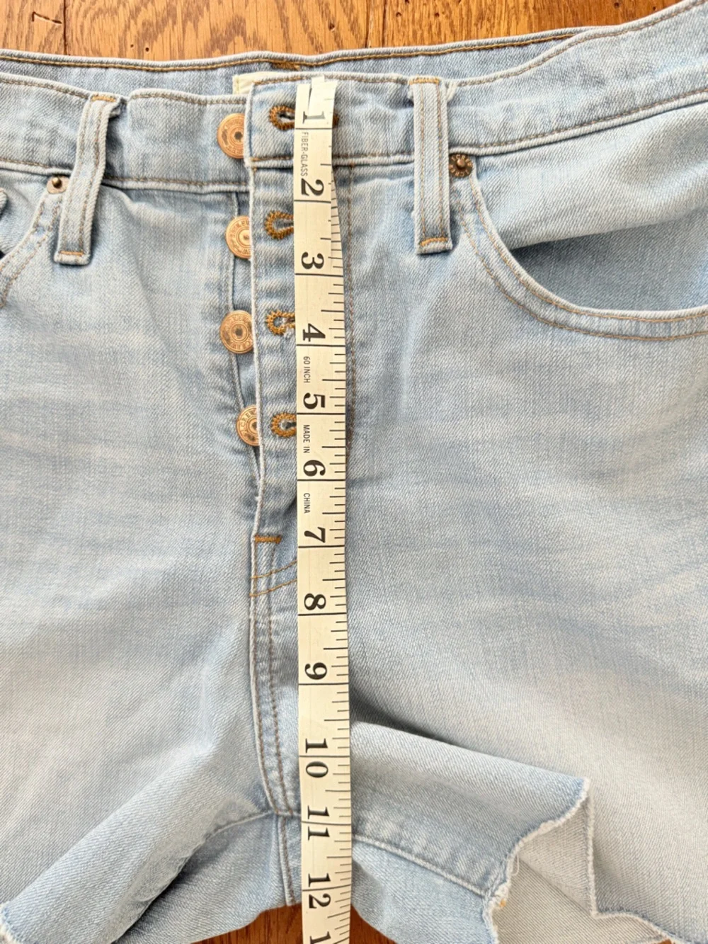 J. Crew  Denim Button-Fly Shorts - Picture 7 of 8
